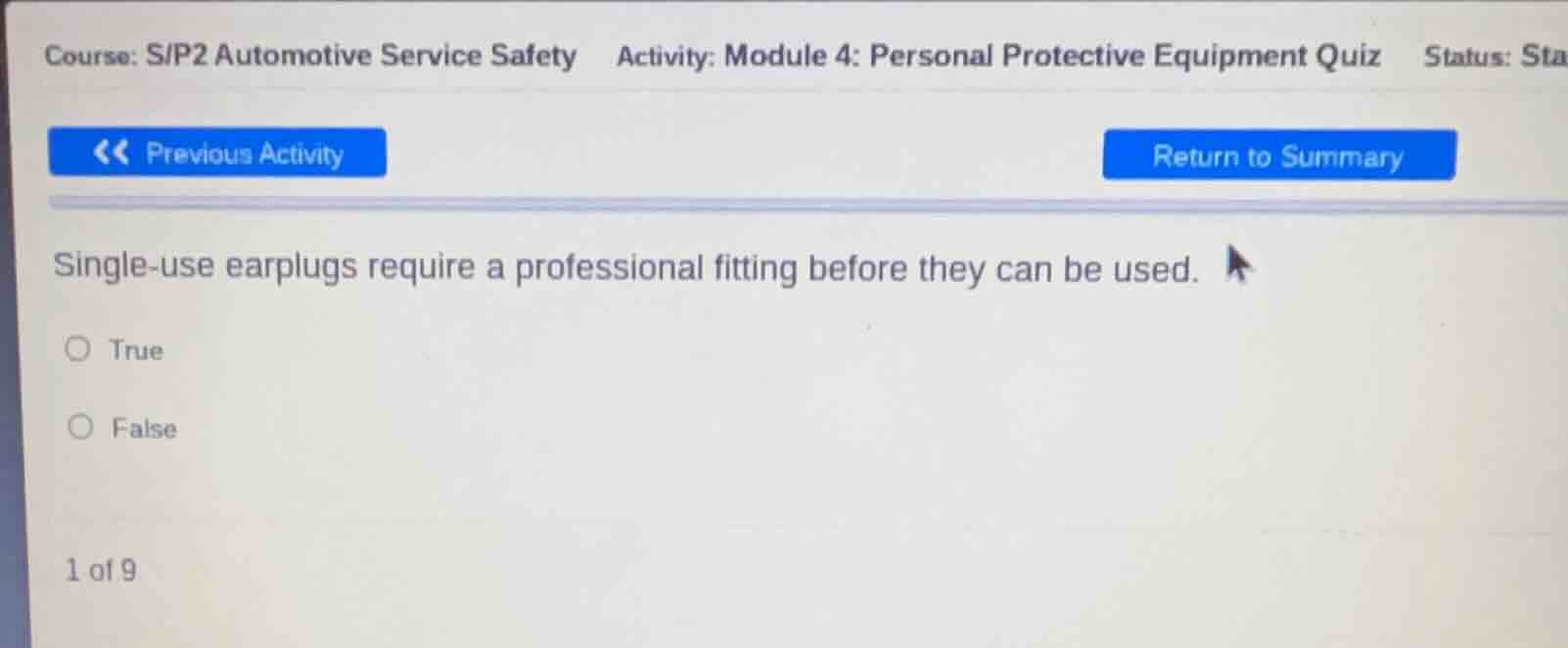 course: s/p2 automotive service safety activity: module 4: personal pro…