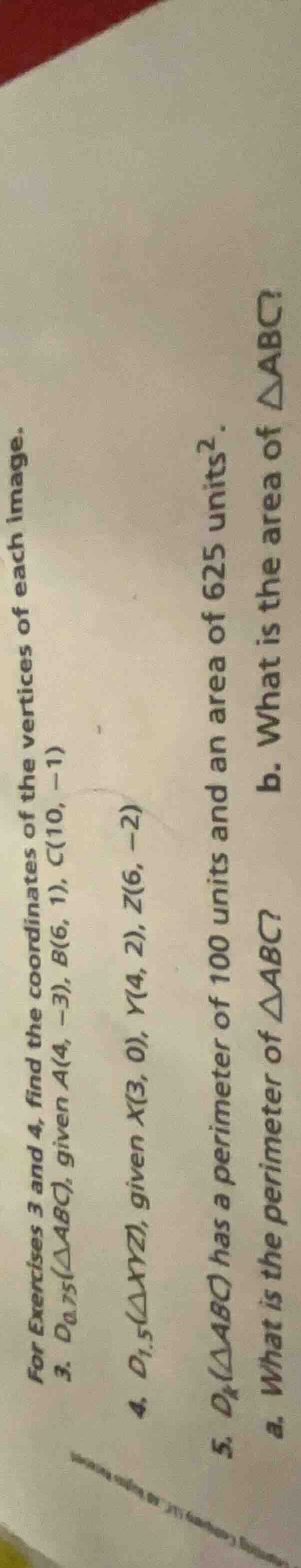 for exercises 3 and 4, find the coordinates of the vertices of each ima…