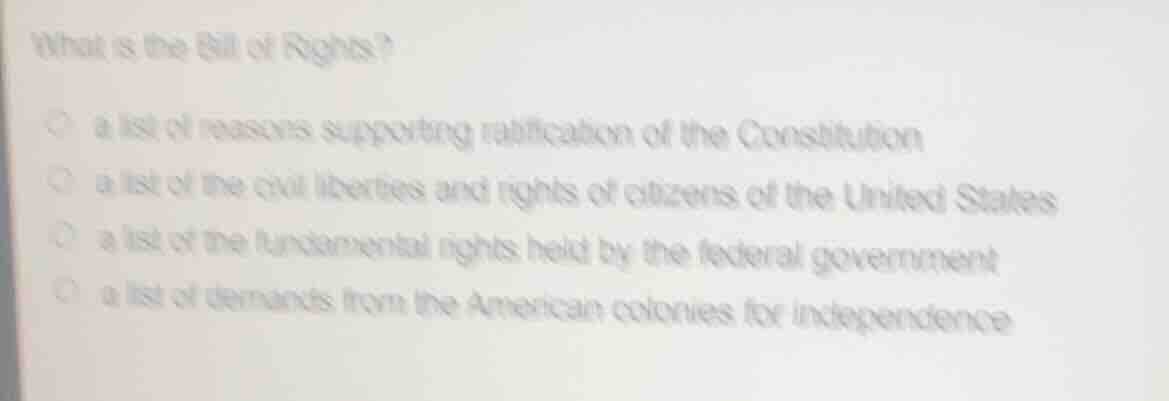 what is the bill of rights? a list of reasons supporting ratification o…