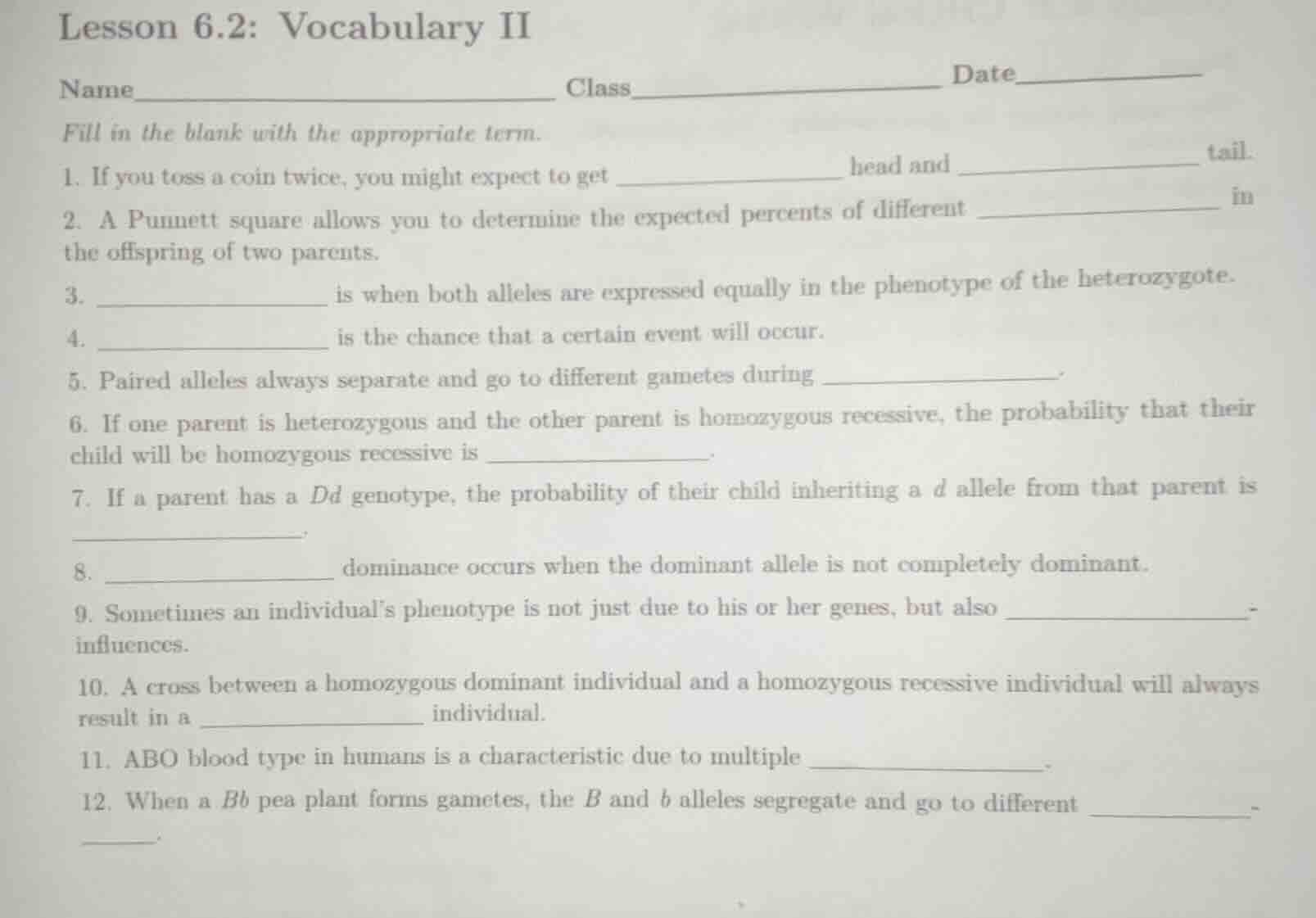lesson 6.2: vocabulary ii name_________________________ class__________…