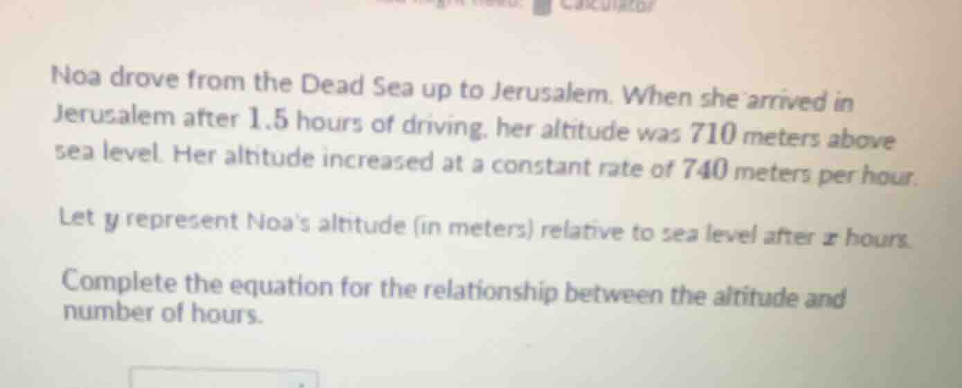 noa drove from the dead sea up to jerusalem. when she arrived in jerusa…