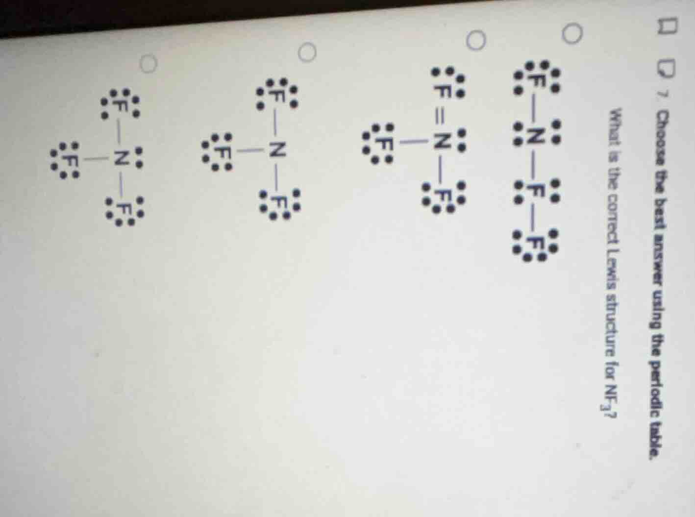 7 choose the best answer using the periodic table. what is the correct …