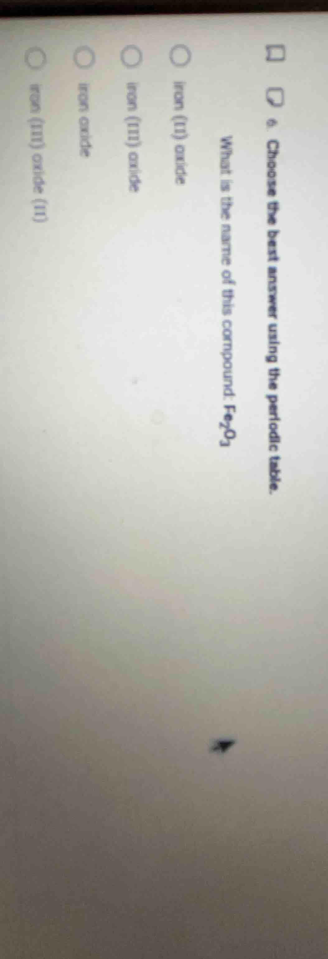 6. choose the best answer using the periodic table. what is the name of…