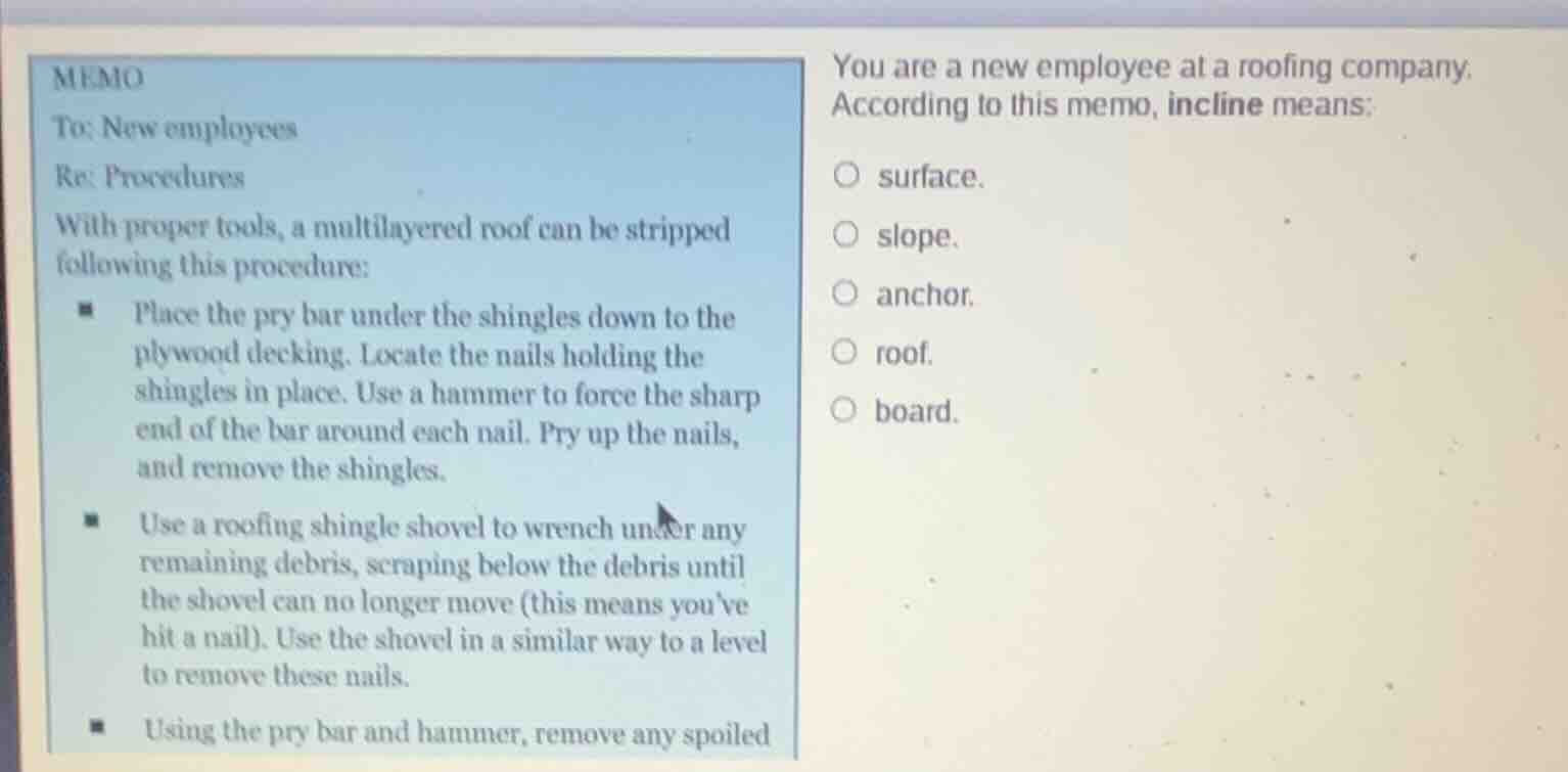 memo to: new employees re: procedures with proper tools, a multilayered…