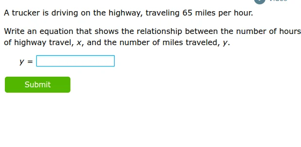 a trucker is driving on the highway, traveling 65 miles per hour. write…