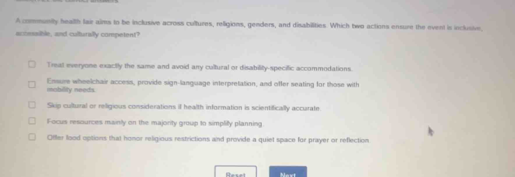 a community health fair aims to be inclusive across cultures, religions…