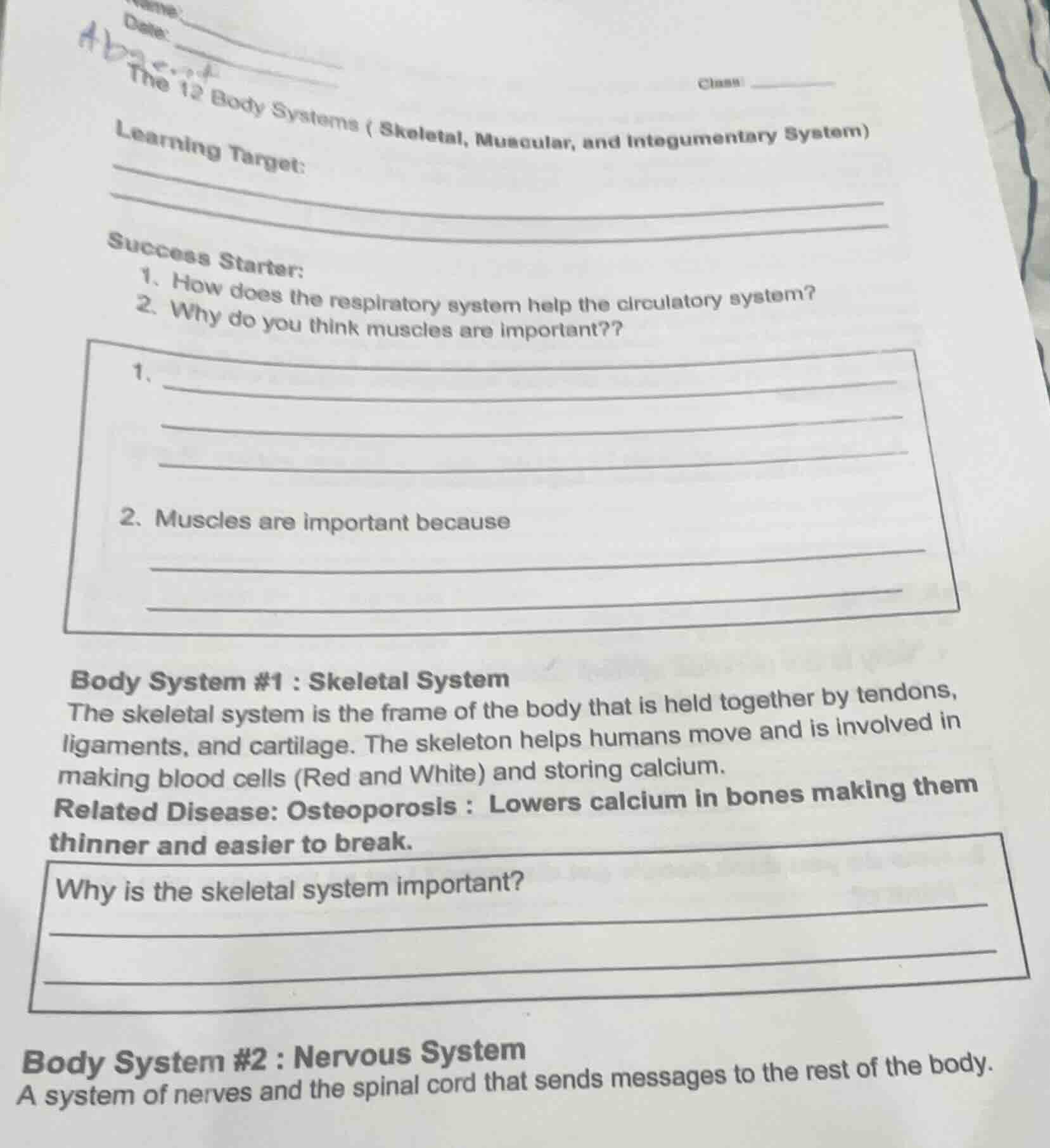 the 12 body systems (skeletal, muscular, and integumentary system) lear…