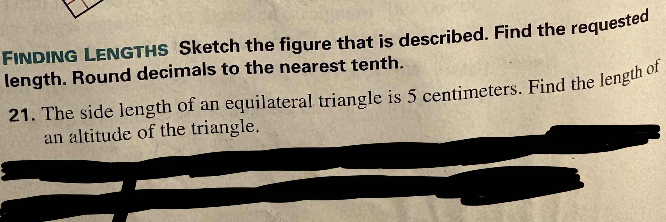 finding lengths sketch the figure that is described. find the requested…