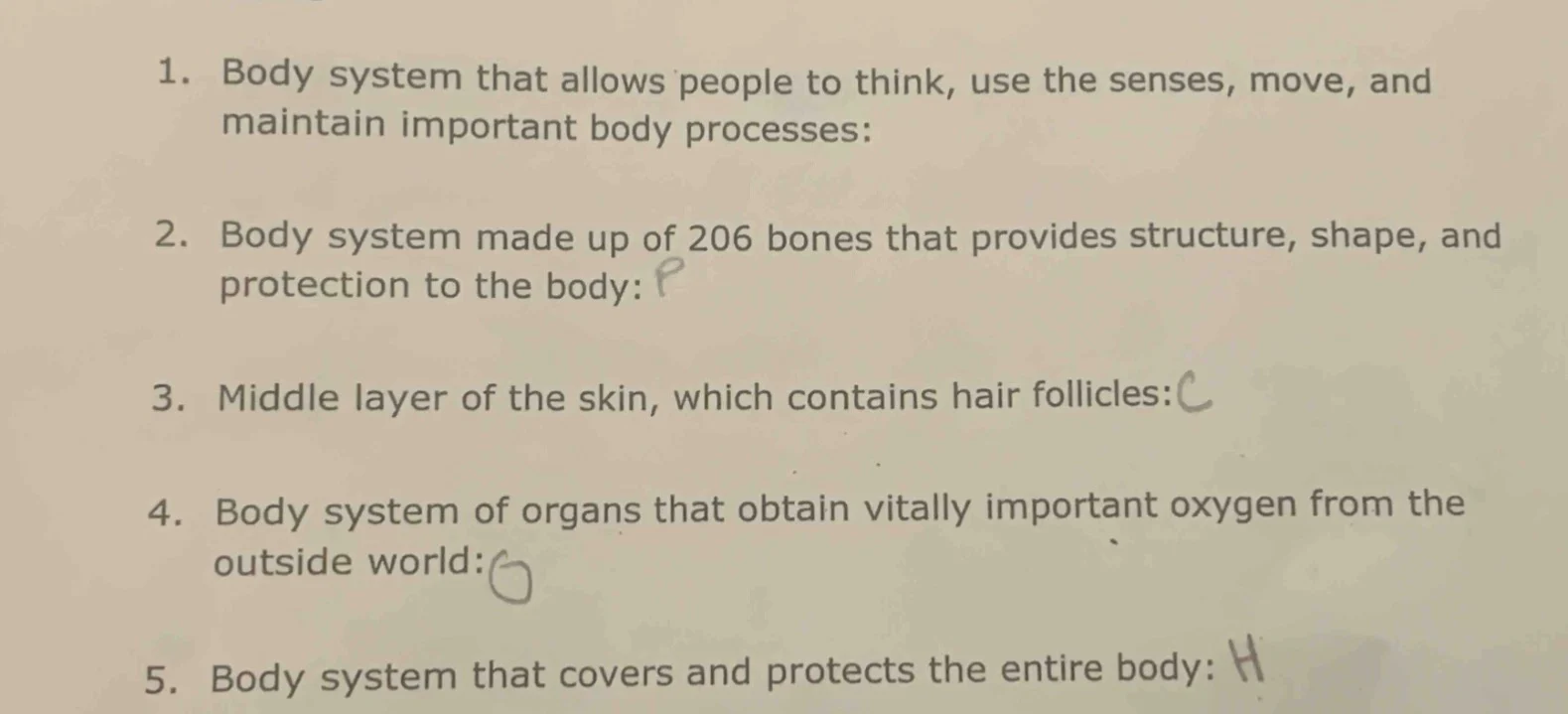 1. body system that allows people to think, use the senses, move, and m…