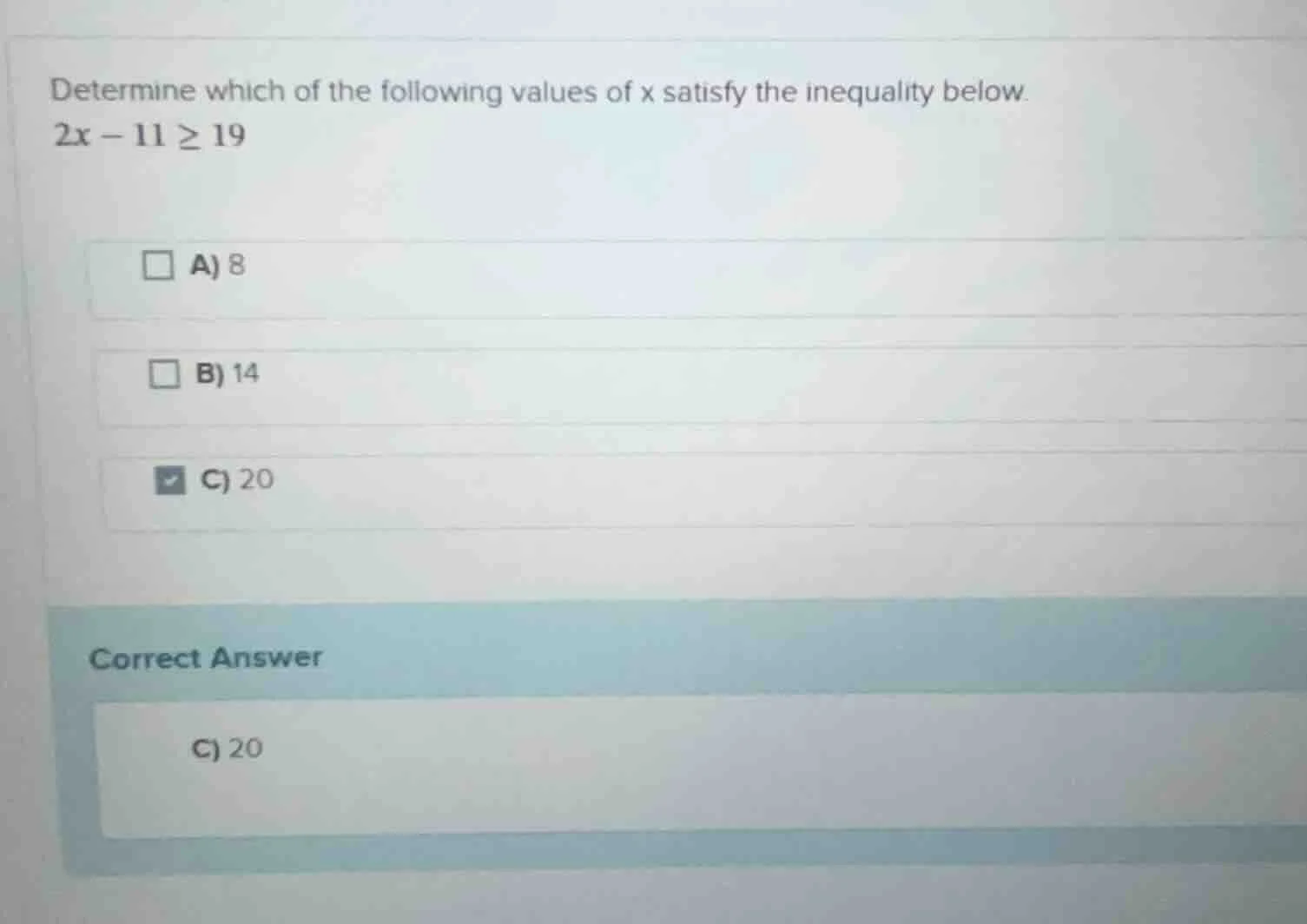 determine which of the following values of x satisfy the inequality bel…