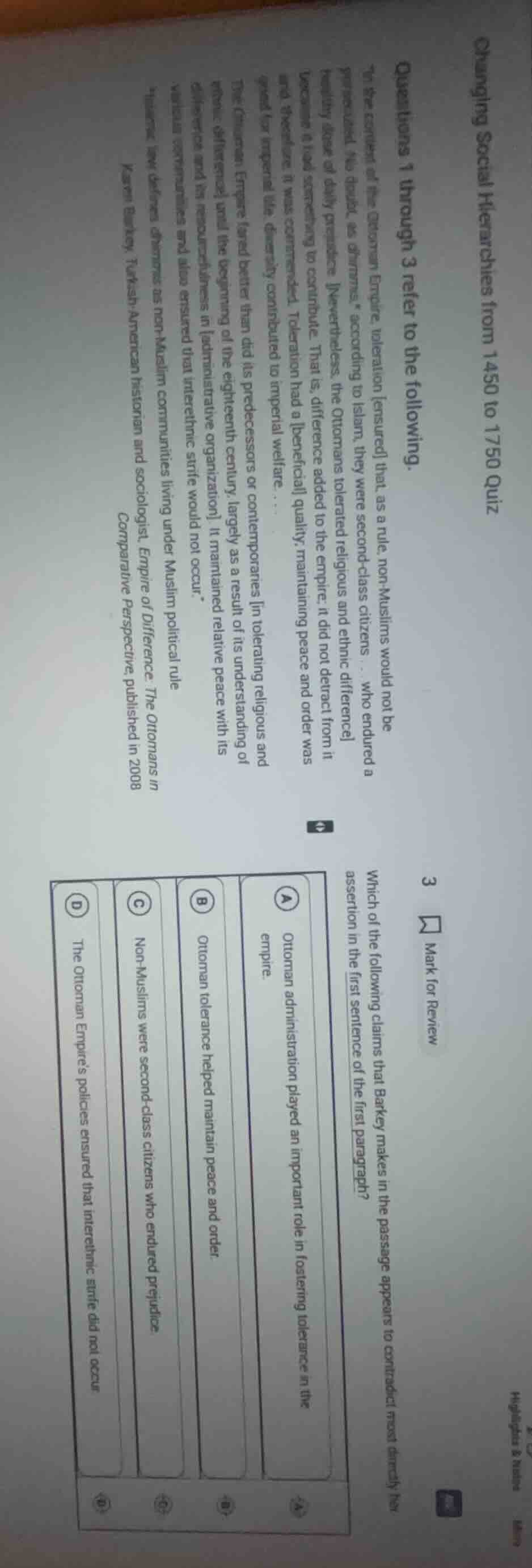 changing social hierarchies from 1450 to 1750 quiz questions 1 through …