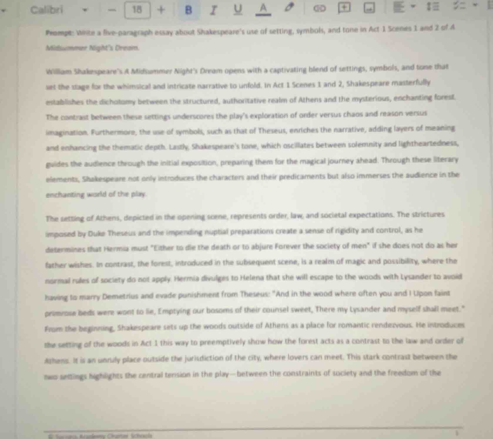 prompt: write a five - paragraph essay about shakespeare’s use of setti…