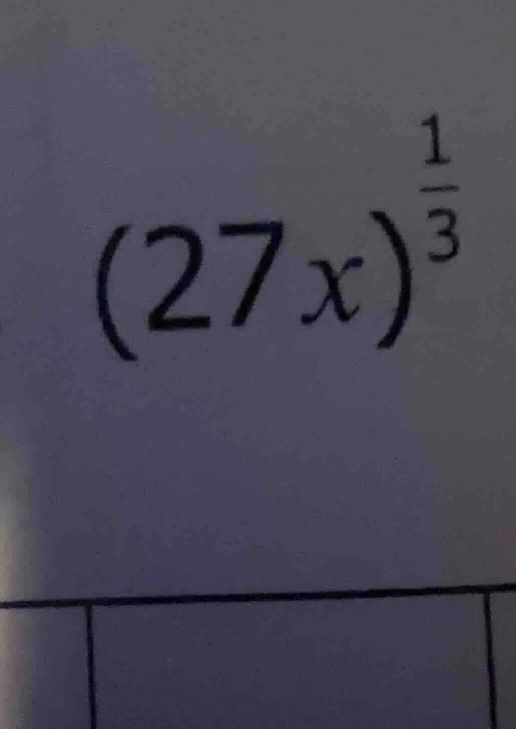 (27x)^{\\frac{1}{3}}
