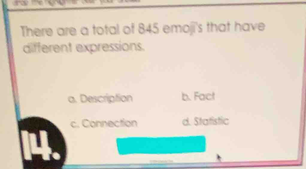 there are a total of 845 emojis that have different expressions. a. des…
