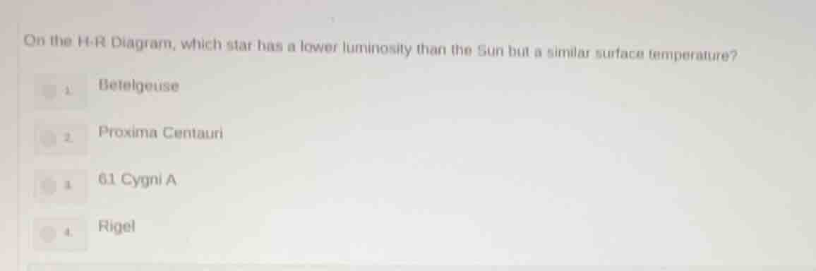 on the h-r diagram, which star has a lower luminosity than the sun but …