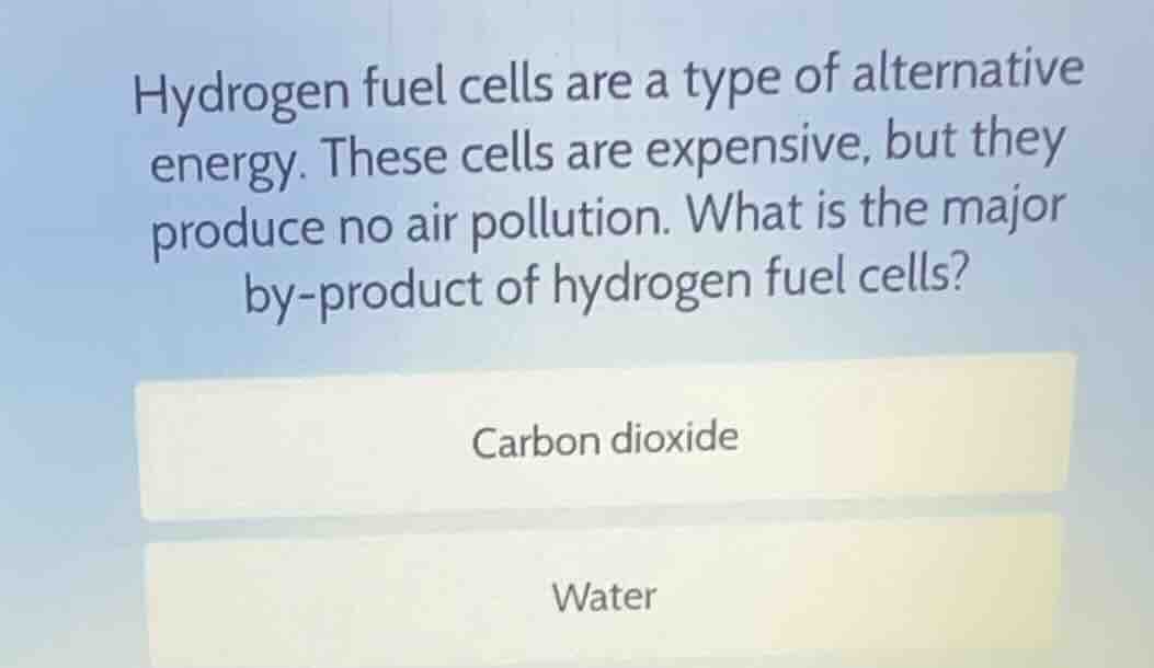 hydrogen fuel cells are a type of alternative energy. these cells are e…