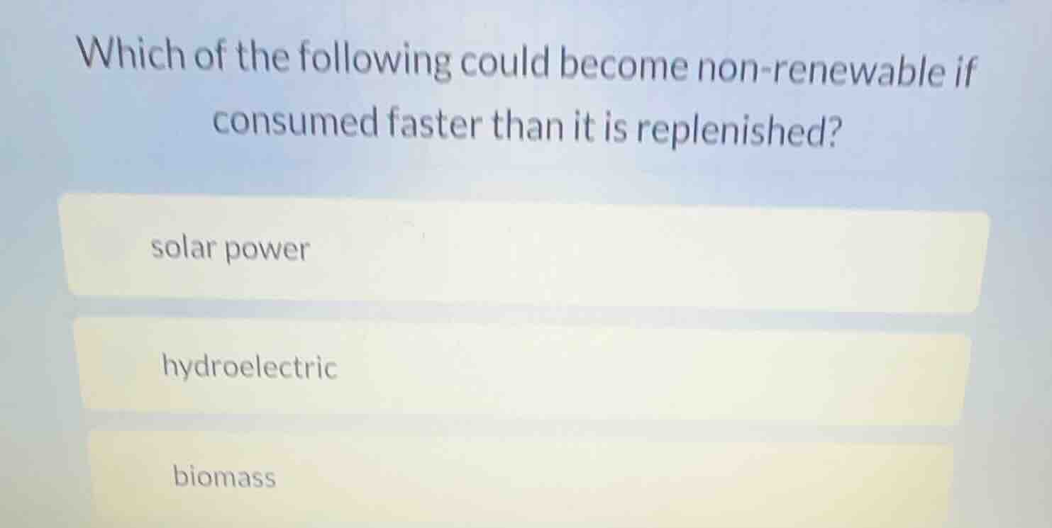 which of the following could become non - renewable if consumed faster …