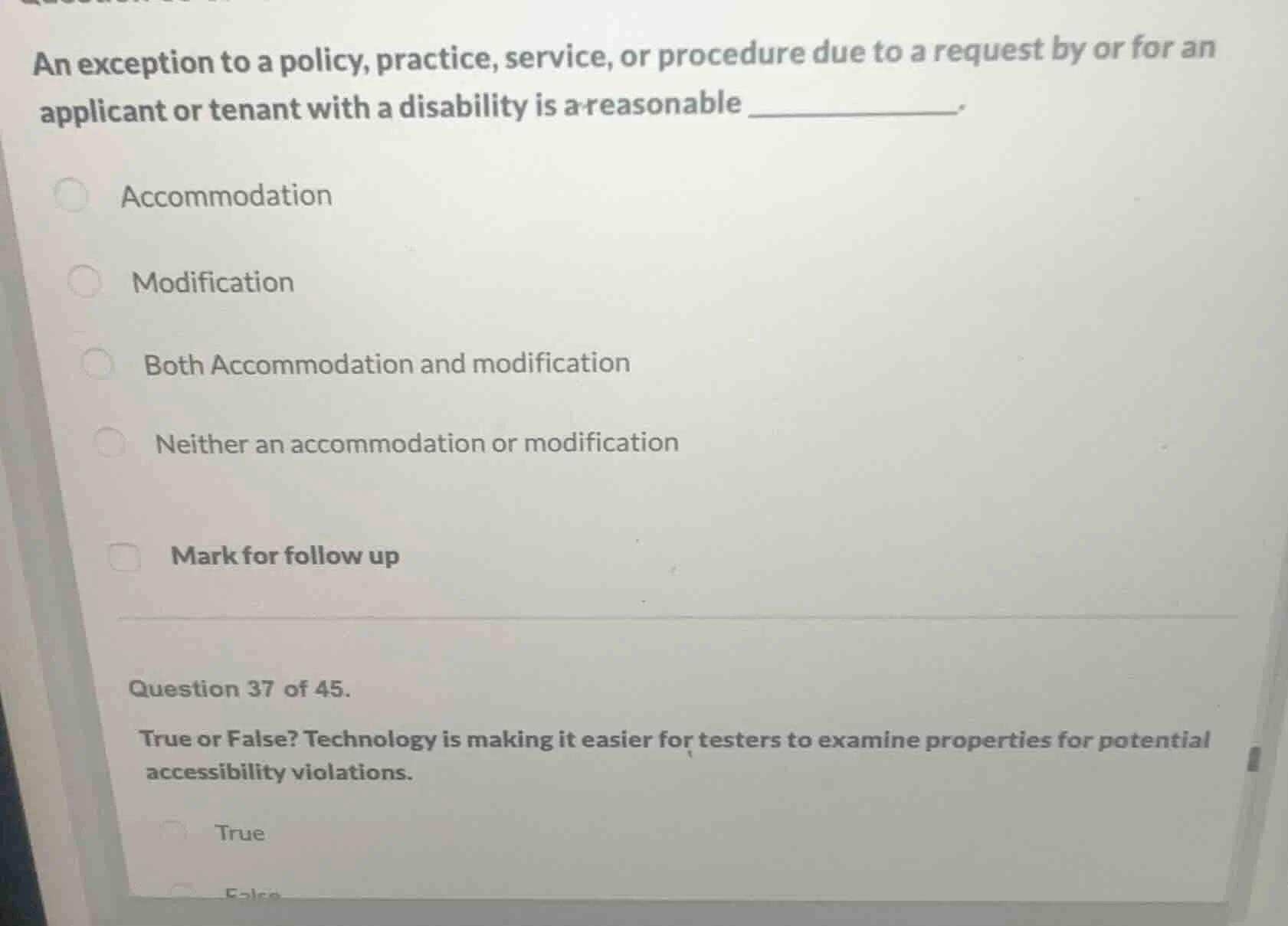 an exception to a policy, practice, service, or procedure due to a requ…
