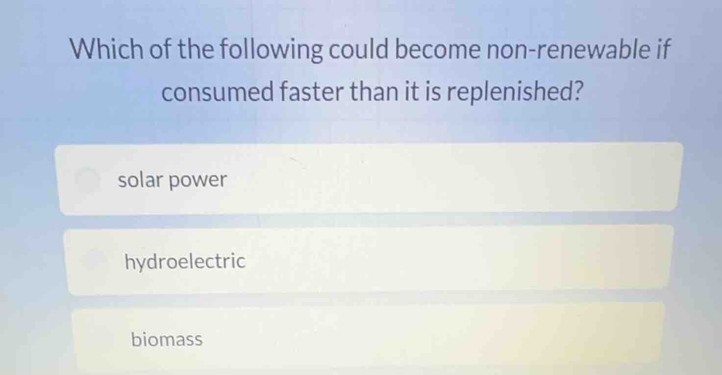 which of the following could become non - renewable if consumed faster …
