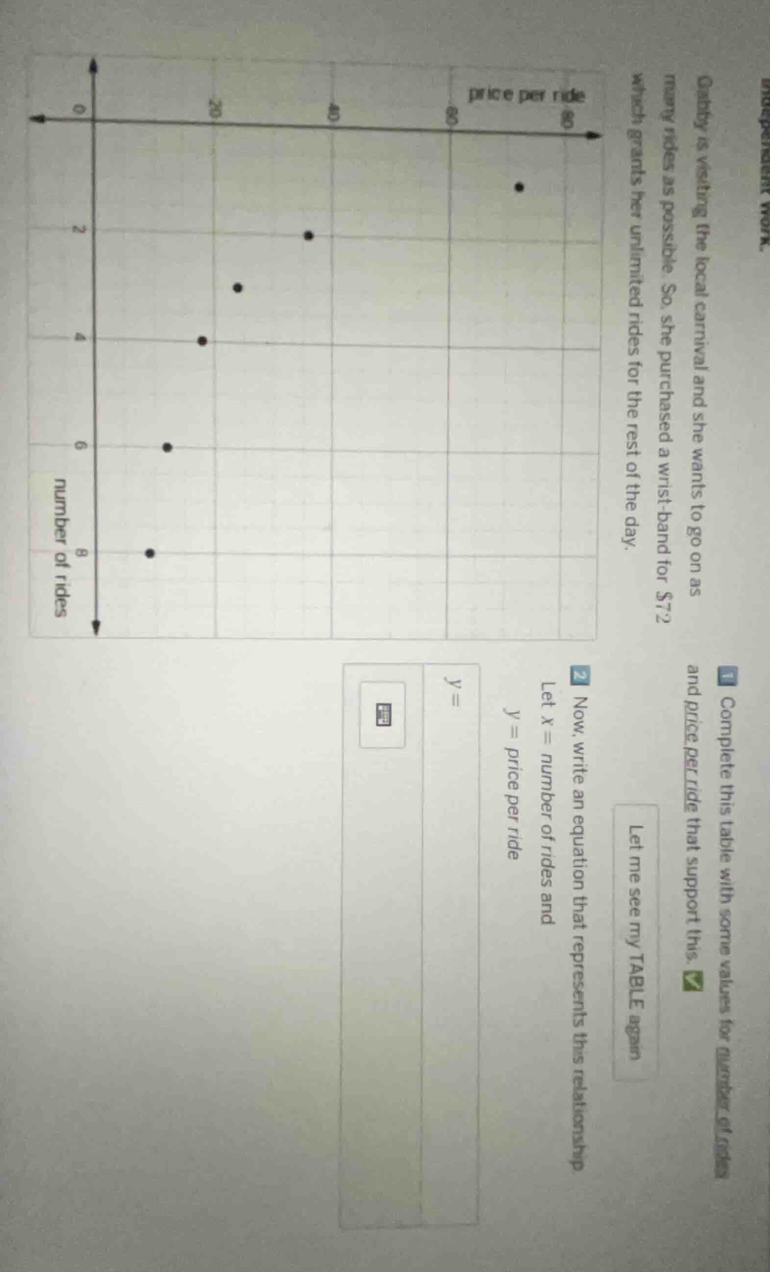 gabby is visiting the local carnival and she wants to go on as many rid…