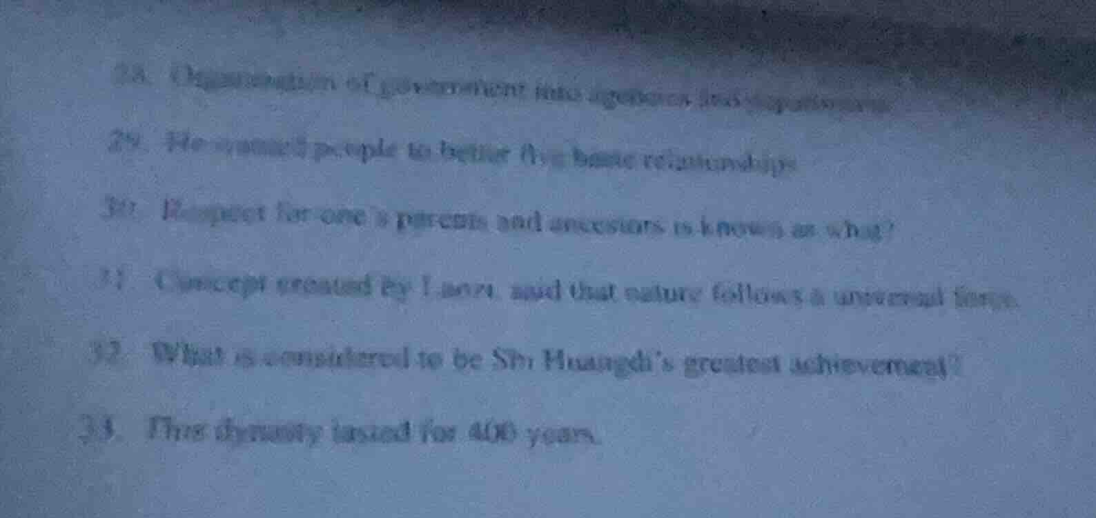 28. organization of government into agencies, departments, etc. 29. he …