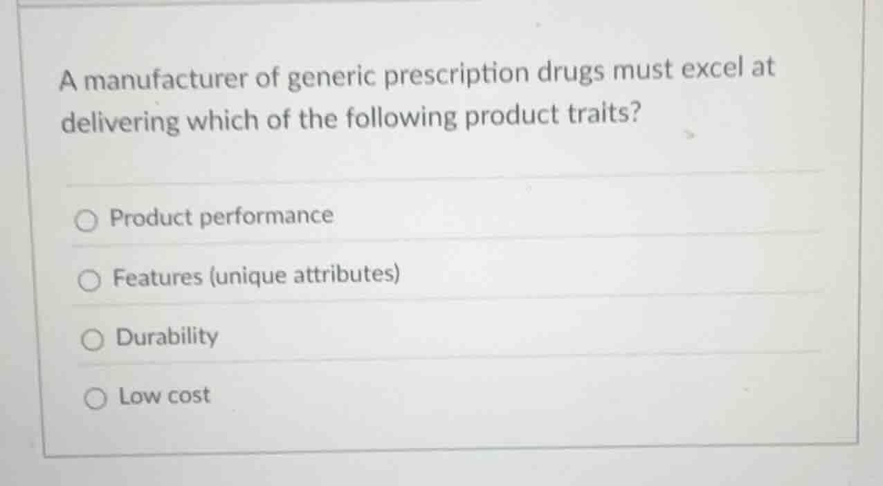 a manufacturer of generic prescription drugs must excel at delivering w…