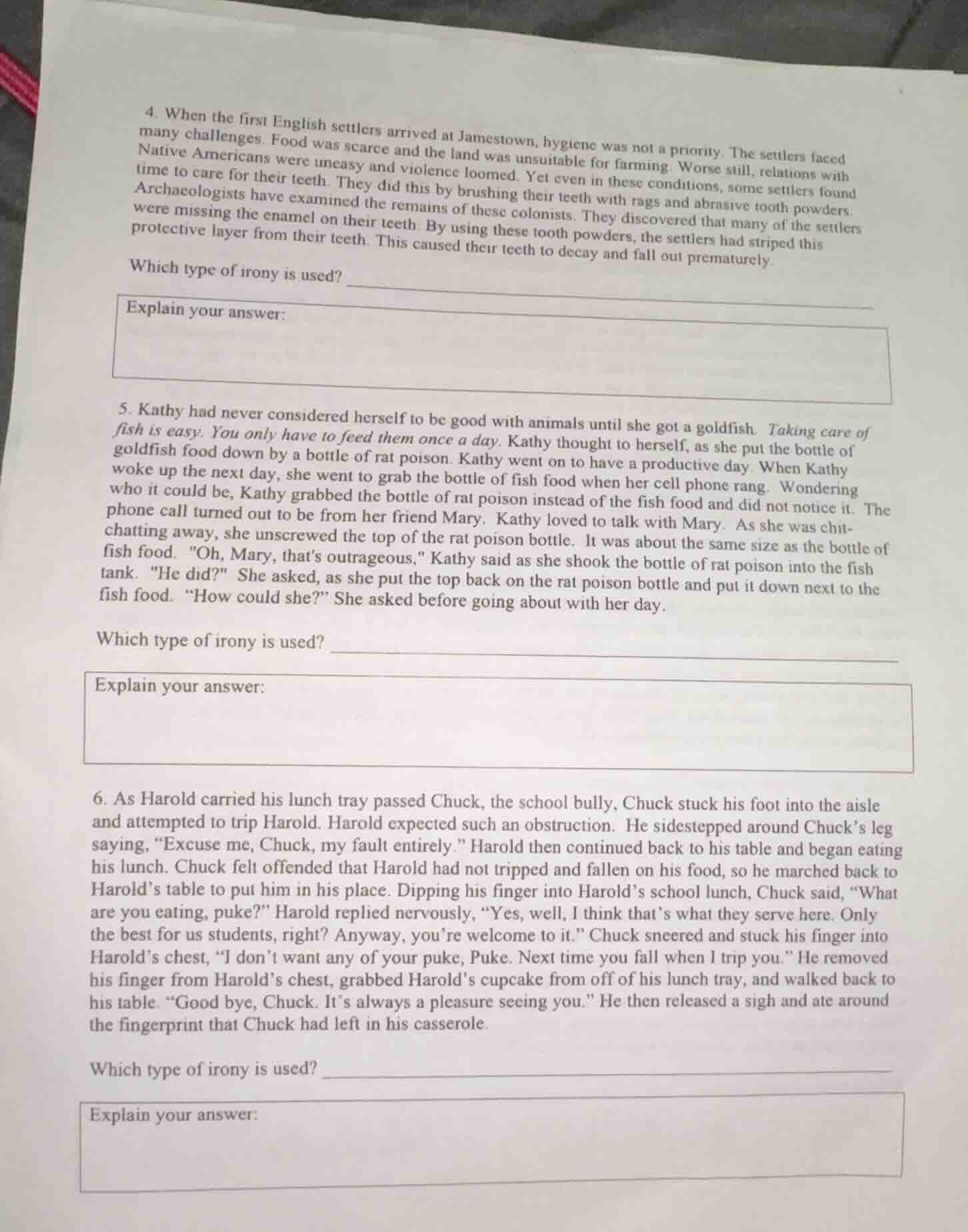 4. when the first english settlers arrived at jamestown, hygiene was no…