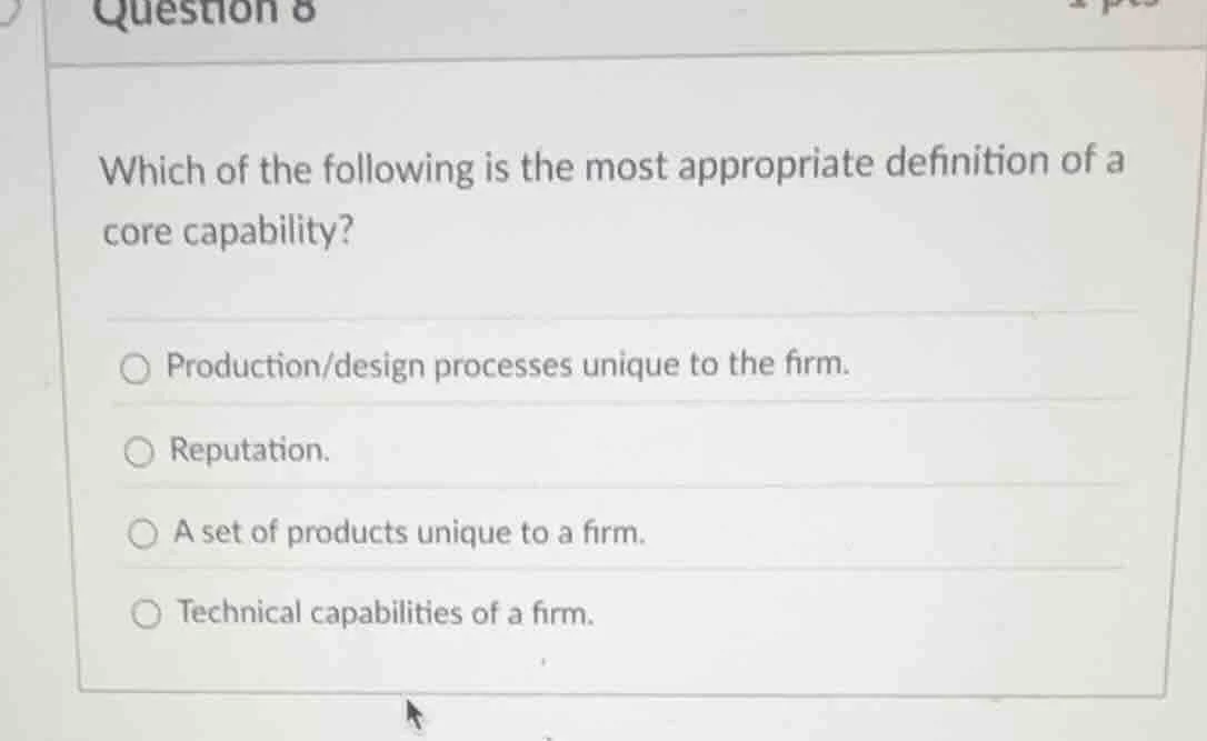 question 8 which of the following is the most appropriate definition of…