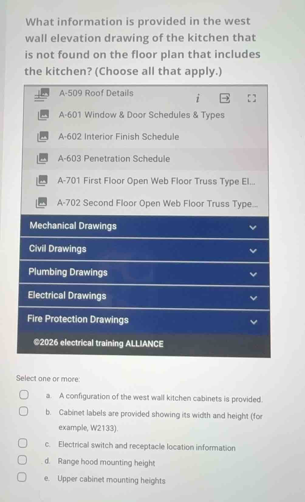 what information is provided in the west wall elevation drawing of the …