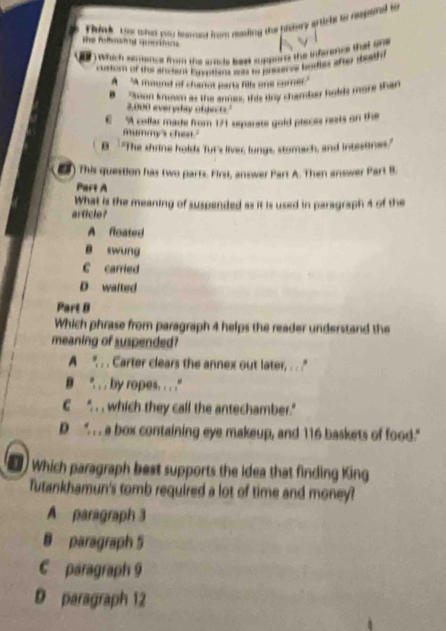 think use what you learned from reading the history article to respond …