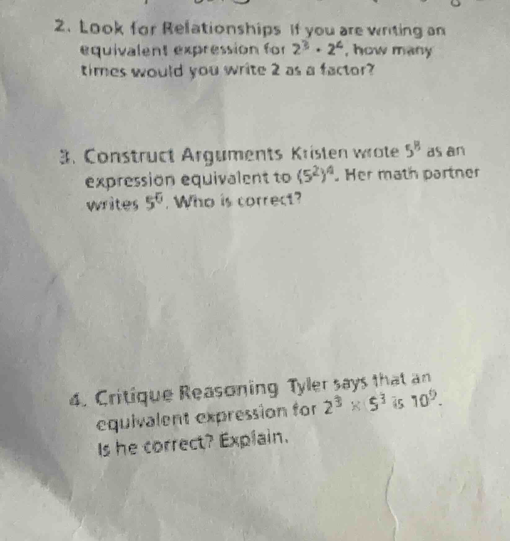 2. look for relationships if you are writing an equivalent expression f…
