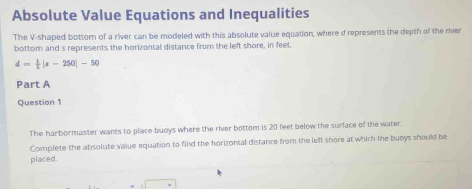 absolute value equations and inequalities the v - shaped bottom of a ri…