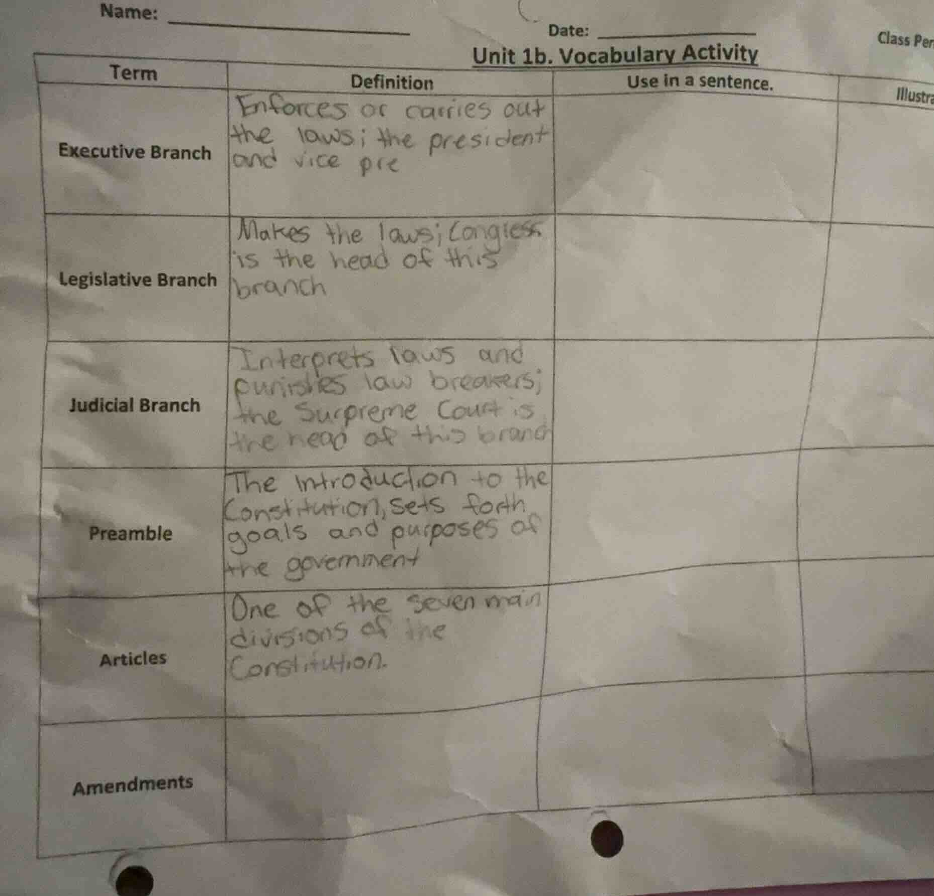 name: date: class per unit 1b. vocabulary activity term | definition | …