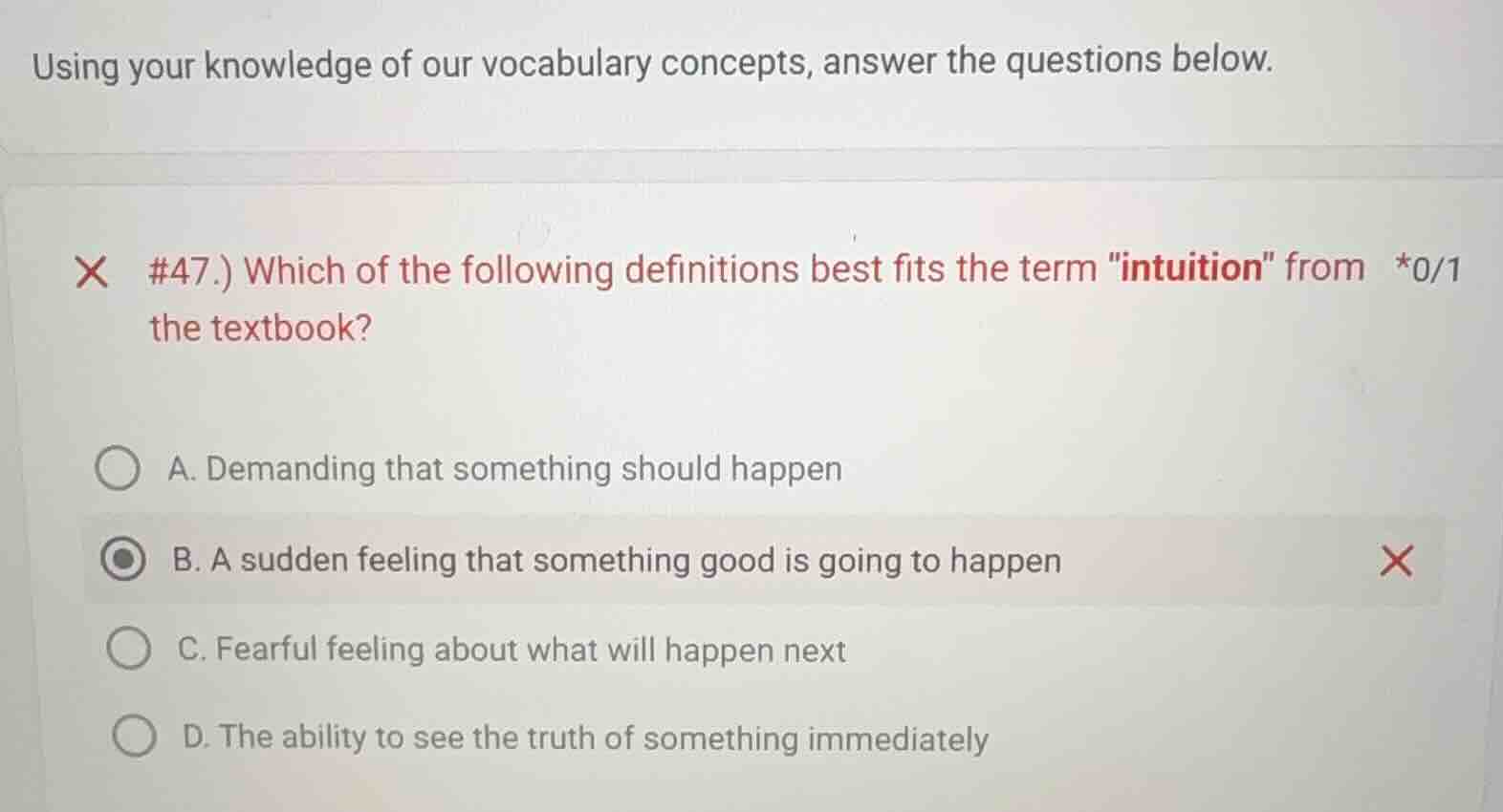 using your knowledge of our vocabulary concepts, answer the questions b…