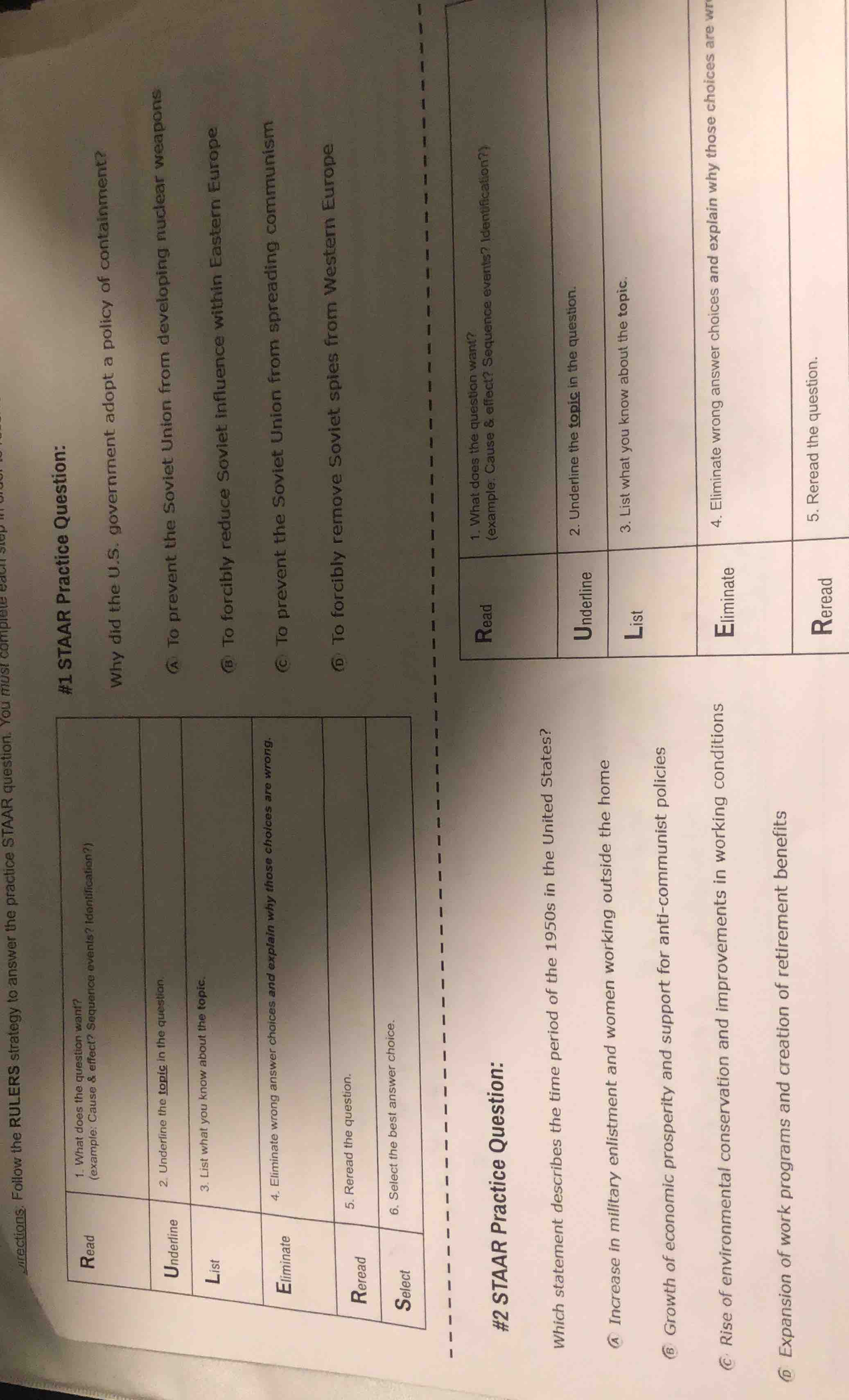 #1 staar practice question: why did the u.s. government adopt a policy …