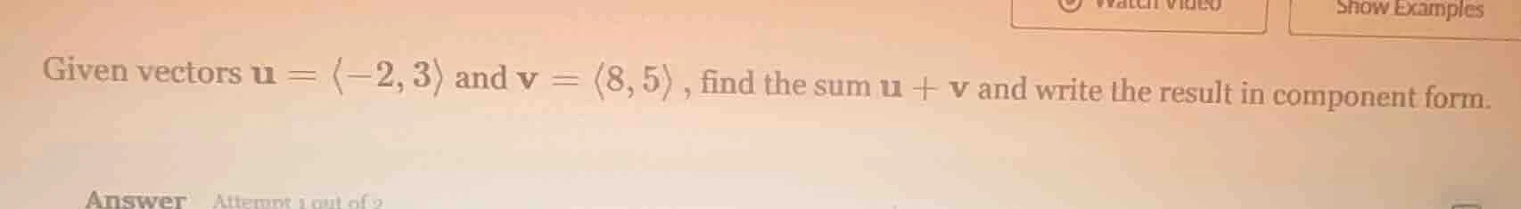 given vectors \\(\\mathbf{u} = \\langle -2, 3 \ angle\\) and \\(\\mathb…