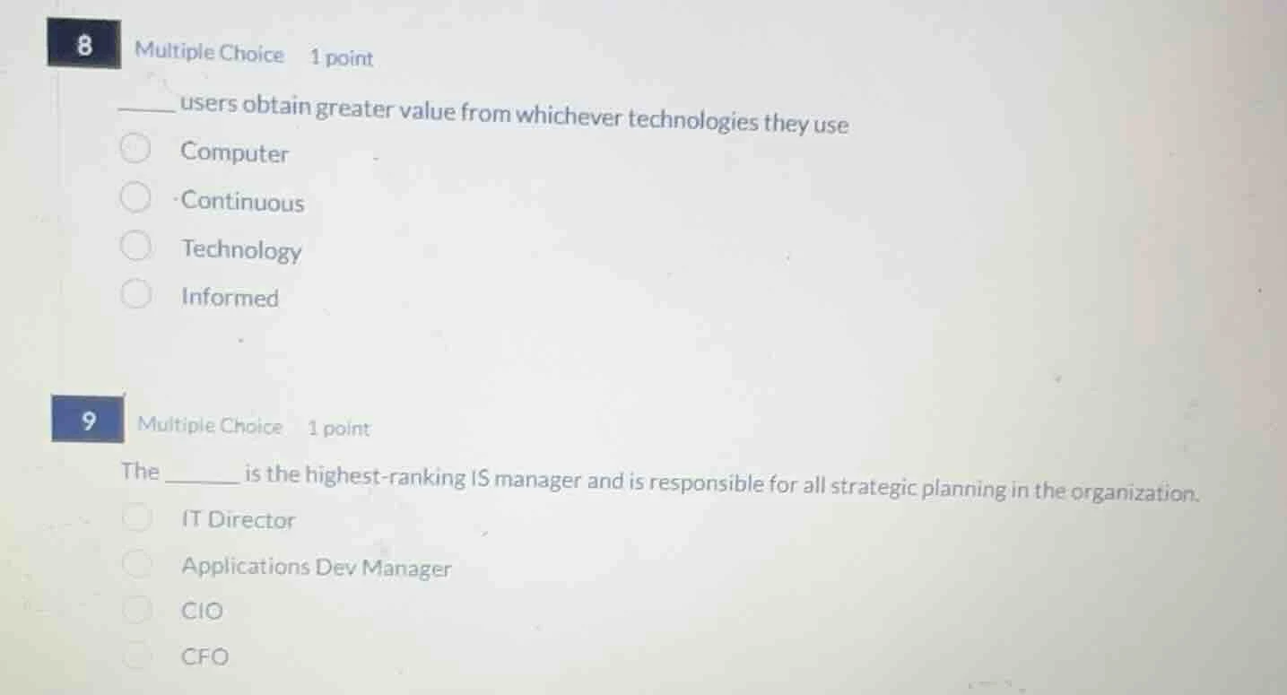 8 multiple choice 1 point ____ users obtain greater value from whicheve…
