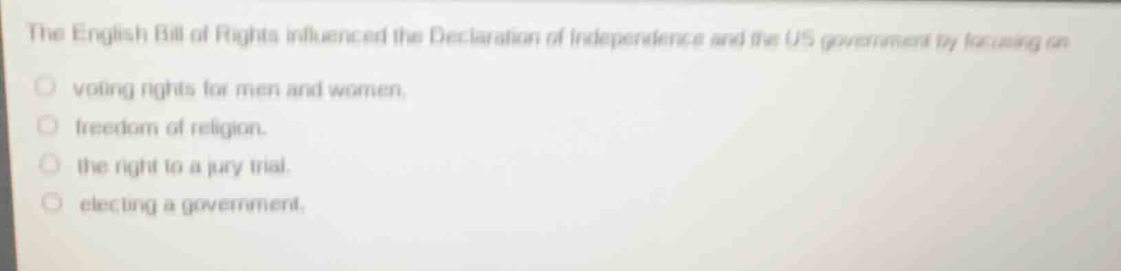 the english bill of rights influenced the declaration of independence a…