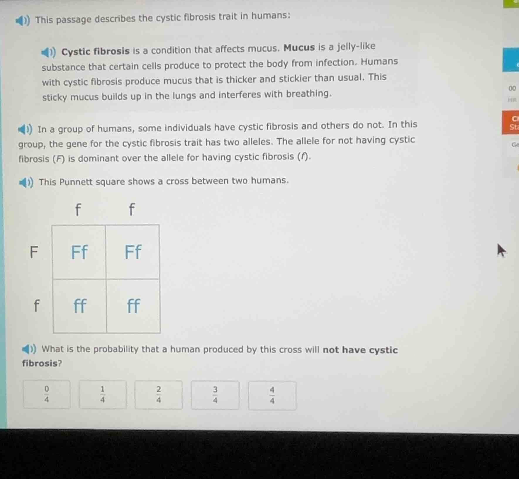 this passage describes the cystic fibrosis trait in humans: cystic fibr…