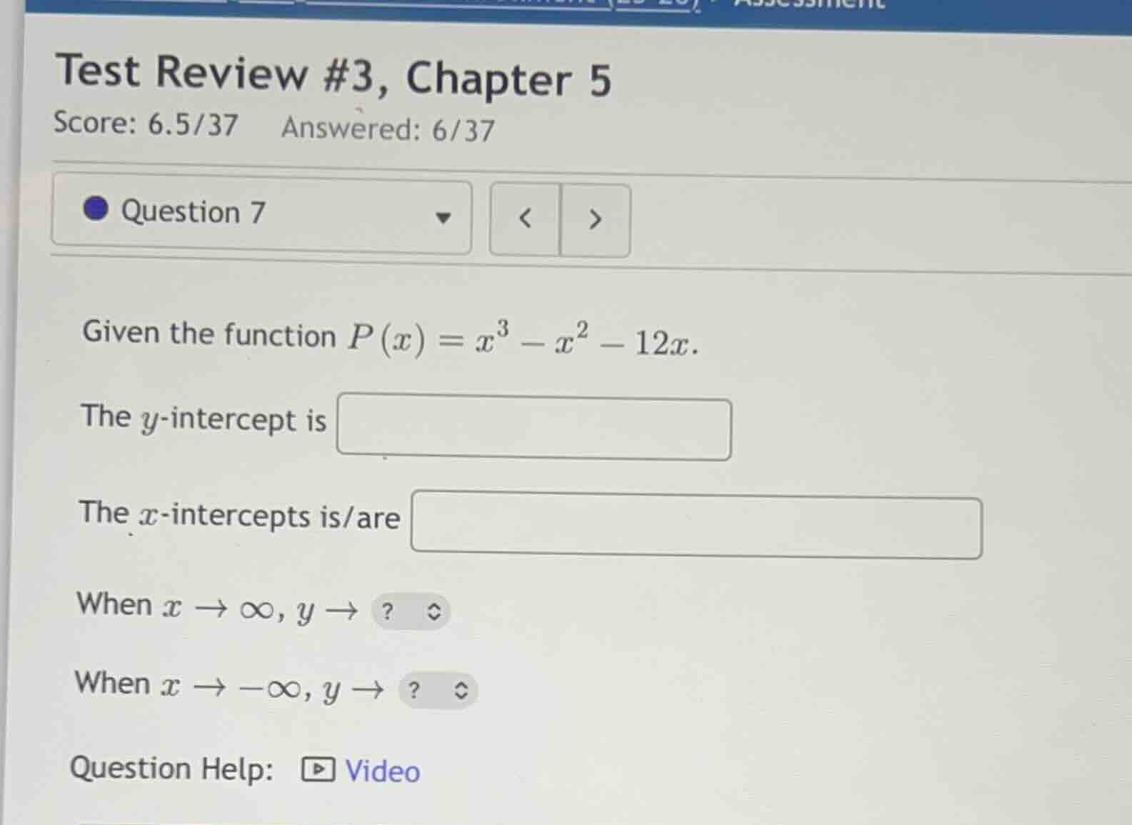 test review #3, chapter 5 score: 6.5/37 answered: 6/37 question 7 given…