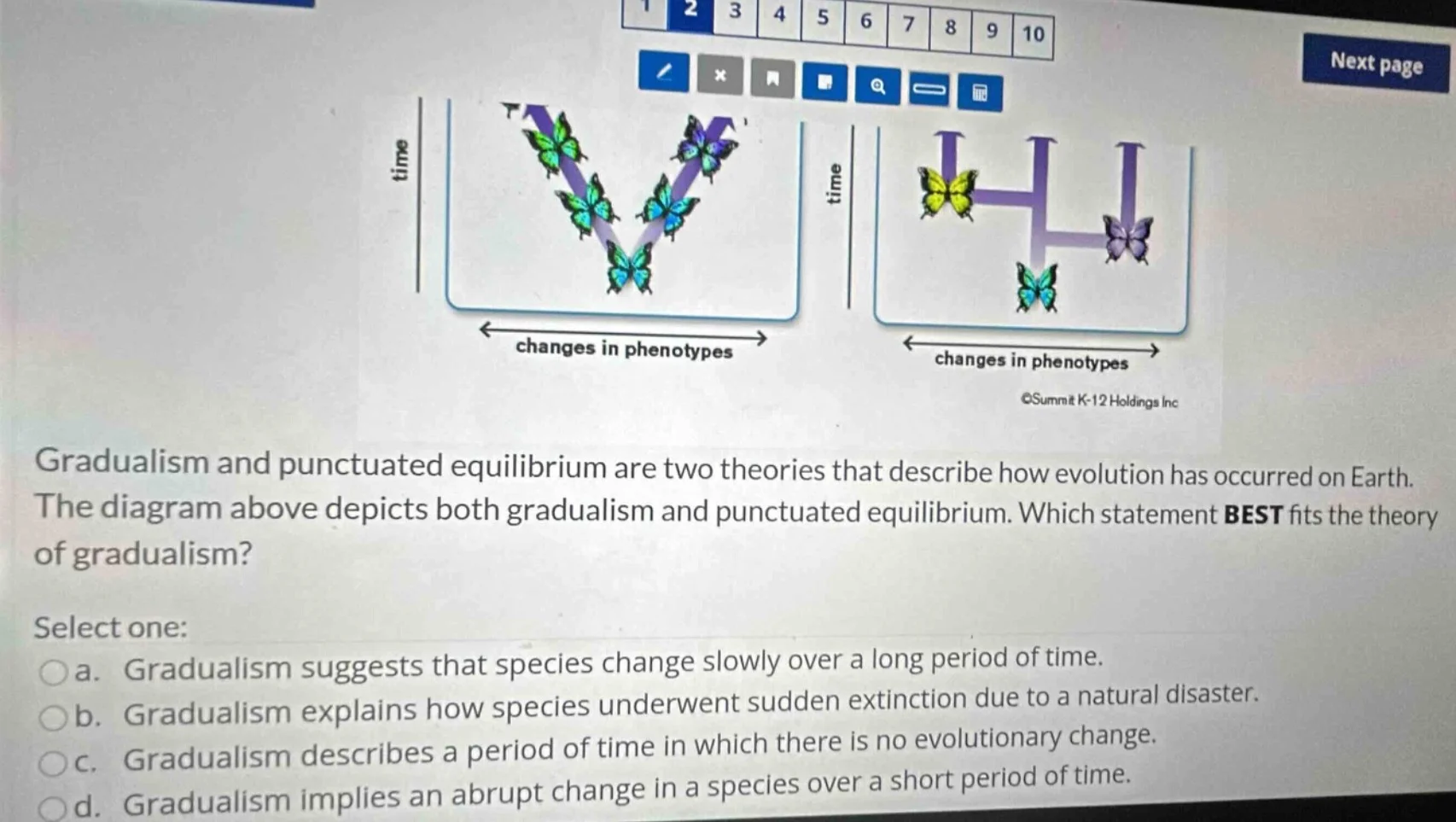 gradualism and punctuated equilibrium are two theories that describe ho…