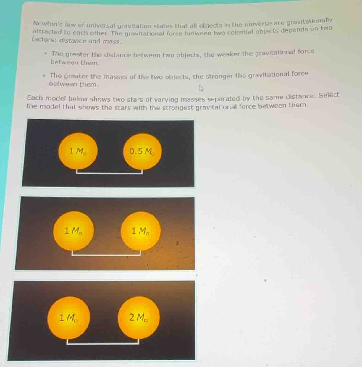 newtons law of universal gravitation states that all objects in the uni…