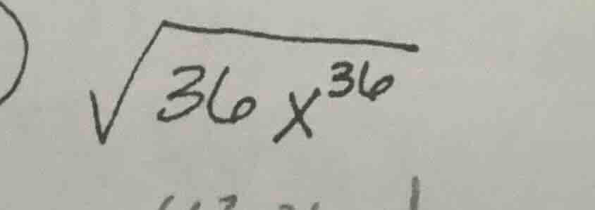 sqrt{36x^{36}}
