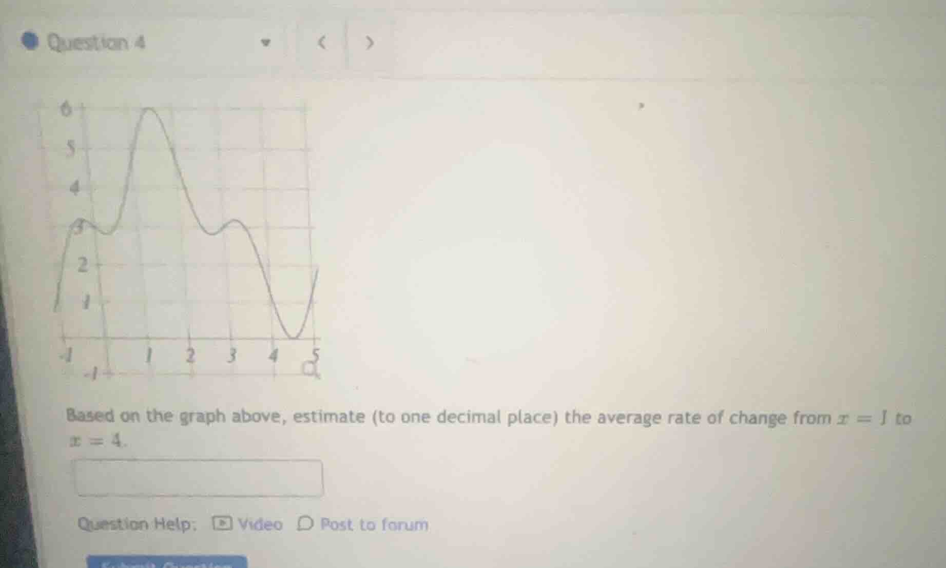 question 4 based on the graph above, estimate (to one decimal place) th…