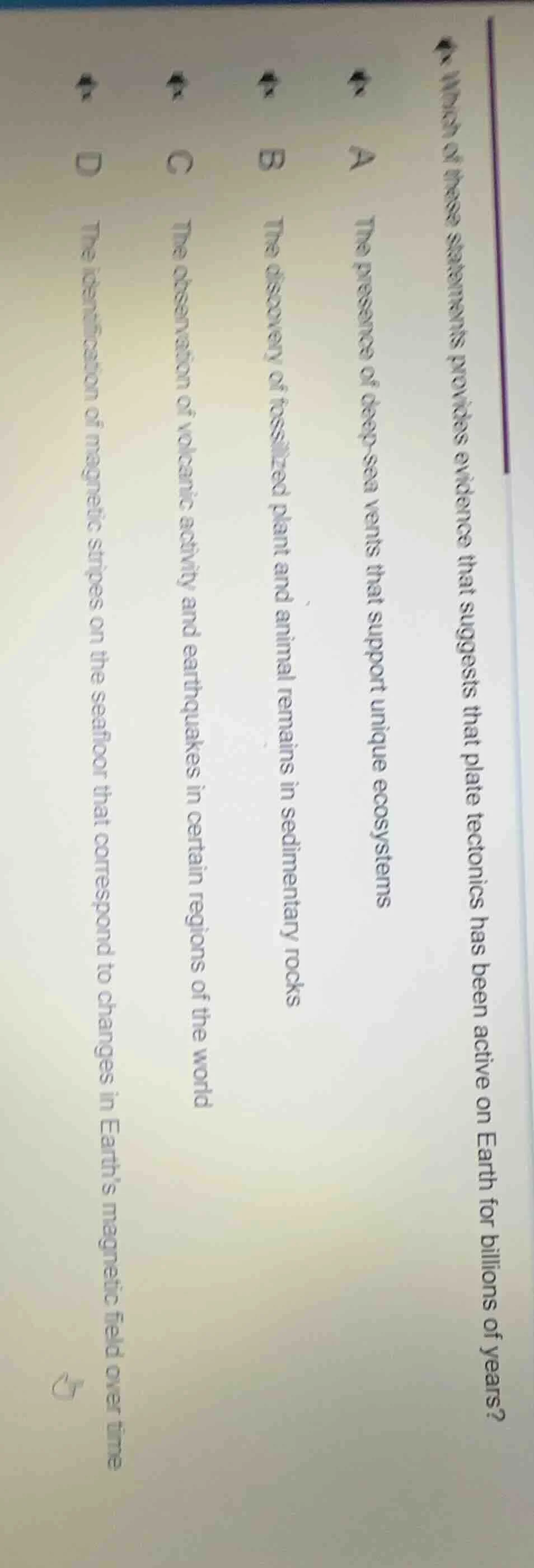 4. which of these statements provides evidence that suggests that plate…