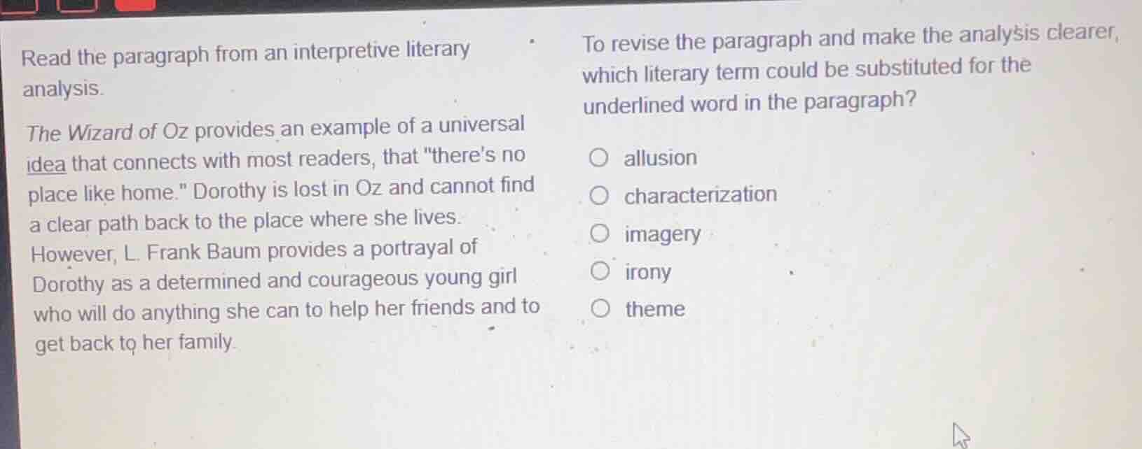 read the paragraph from an interpretive literary analysis. the wizard o…