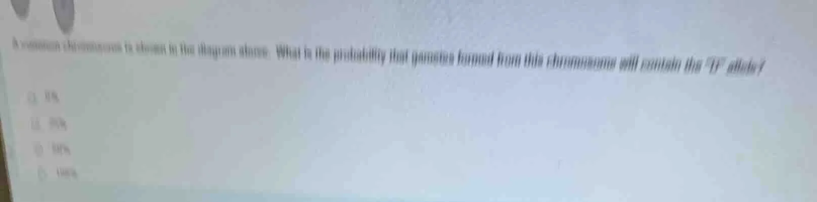 a certain chromosome is shown in the diagram above. what is the probabi…