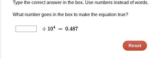 type the correct answer in the box. use numbers instead of words. what …