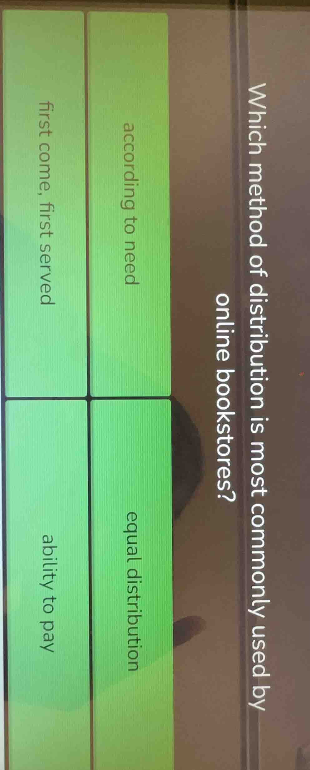 which method of distribution is most commonly used by online bookstores…