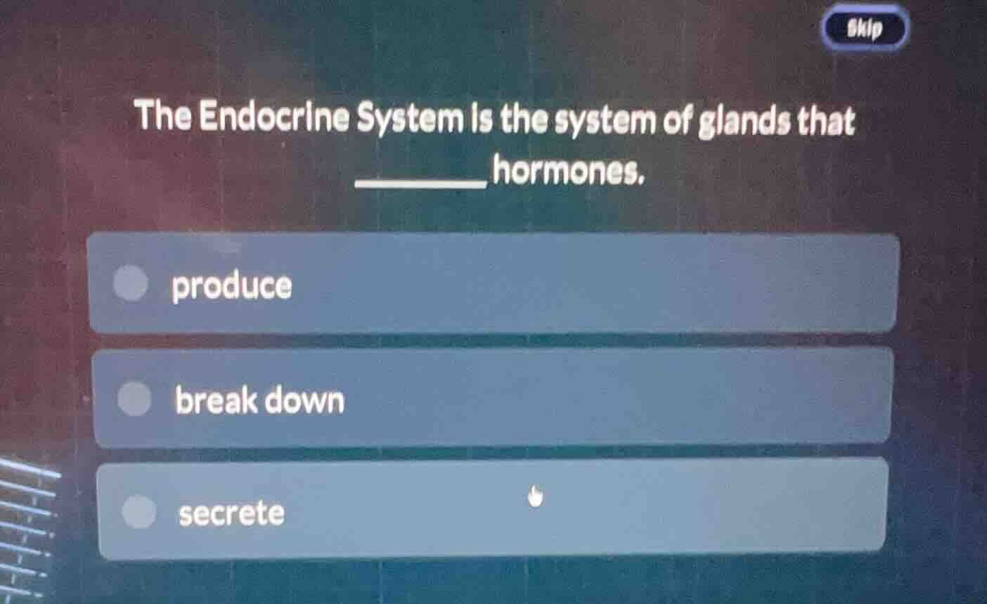 the endocrine system is the system of glands that ______ hormones. prod…